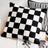 French Forest Black and White Checkerboard Throw Pillow Cover - Julia M LifeStyles