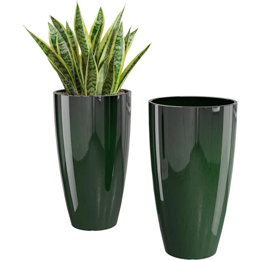 Front Porch Flowerpot Duo: 21" Tall Outdoor Planters 🌿 - Julia M LifeStyles