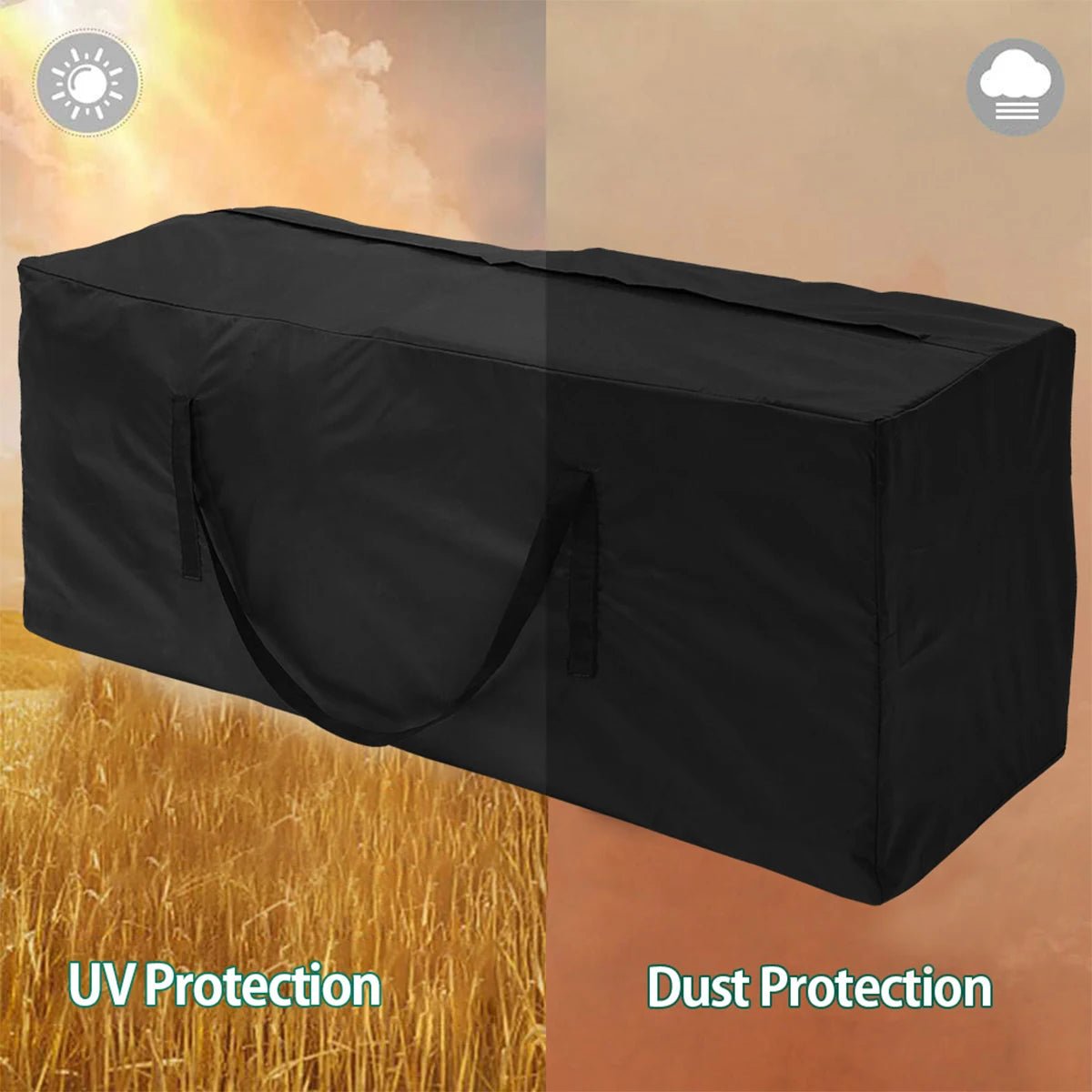 Garden Furniture Cushion Storage Bag Waterproof Anti-UV Rectangle Outdoor Furniture Protective Cover Christmas Tree Storage Bag - Julia M LifeStyles