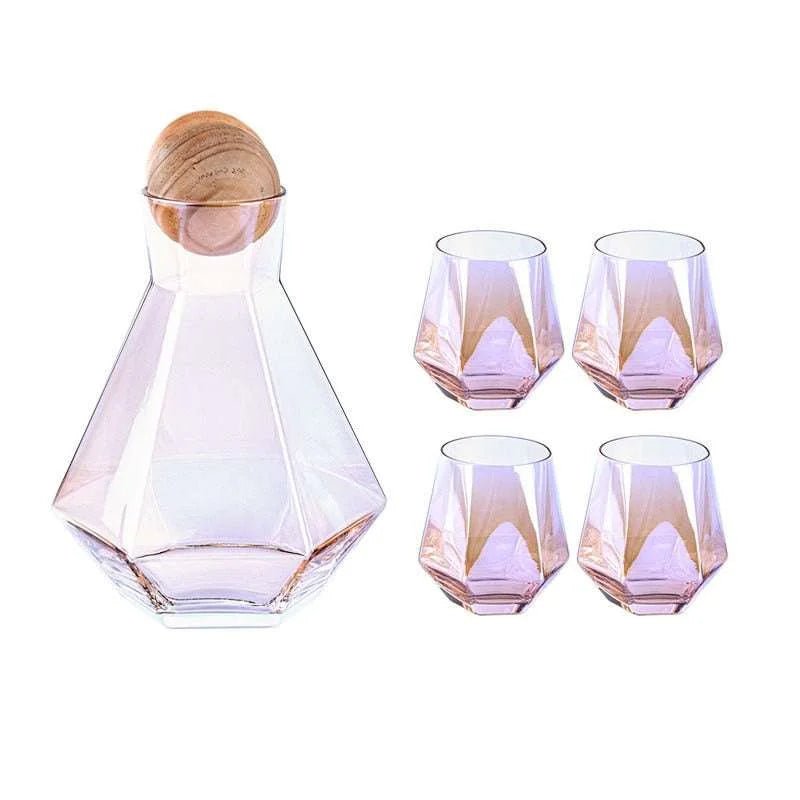 Geometric Glass Water Pots Set - Julia M LifeStyles