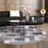 Geometric Pattern Round Carpet - Anti - Slip & Machine Washable - Julia M LifeStyles