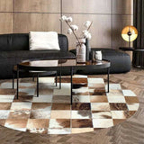 Geometric Pattern Round Carpet - Anti - Slip & Machine Washable - Julia M LifeStyles