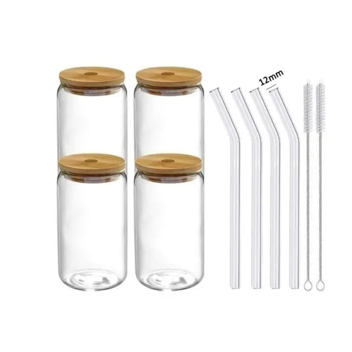 Glass Bubble Tea Cup Set - Set of 4 - Julia M LifeStyles