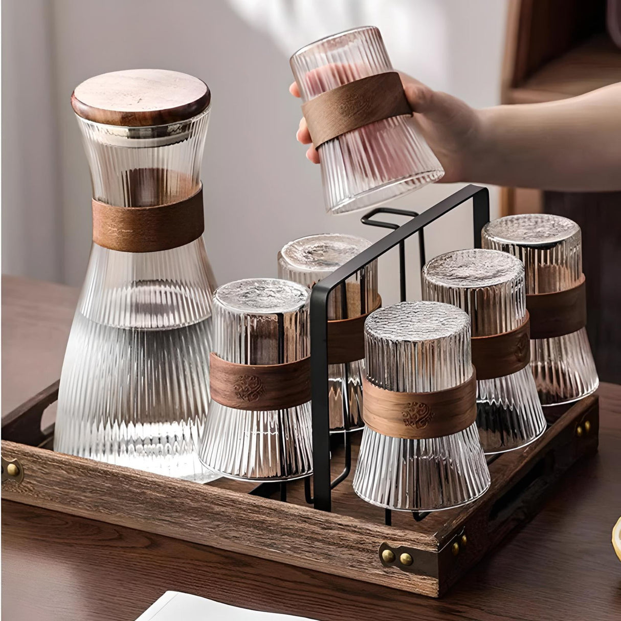 Glass Cup Set: Creative Heat - resistant Water Glass - Luxe Elegance - Julia M LifeStyles