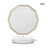 Glass Cutlery Salad Bowl Dinner Plate Soup Bowl Golden Edge Flat Plate Dinnerware Transparent Food Tray Glass Tableware 1pcs - Julia M LifeStyles