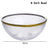 Glass Cutlery Salad Bowl Dinner Plate Soup Bowl Golden Edge Flat Plate Dinnerware Transparent Food Tray Glass Tableware 1pcs - Julia M LifeStyles