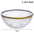 Glass Cutlery Salad Bowl Dinner Plate Soup Bowl Golden Edge Flat Plate Dinnerware Transparent Food Tray Glass Tableware 1pcs - Julia M LifeStyles