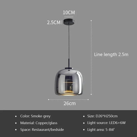 Glass Pendant Light light luxury pendant Lamp Deco Nordic Led Hanging Light Fixtures Bedroom Modern Luminaire Suspension lamp - Julia M LifeStyles