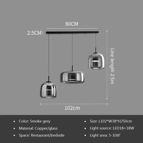 Glass Pendant Light light luxury pendant Lamp Deco Nordic Led Hanging Light Fixtures Bedroom Modern Luminaire Suspension lamp - Julia M LifeStyles