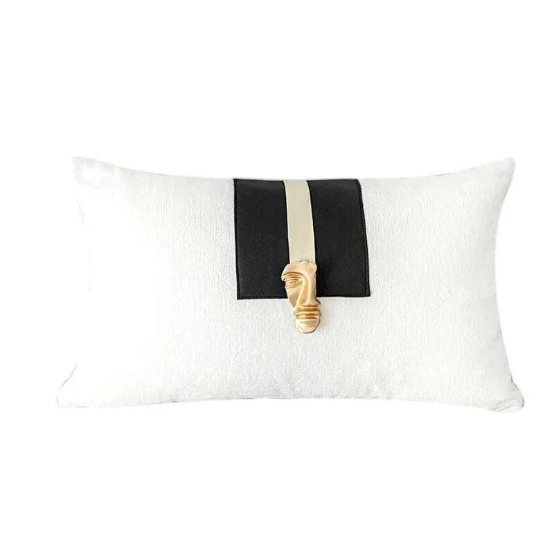 Gold Face Couch Pillow Cover - Julia M LifeStyles