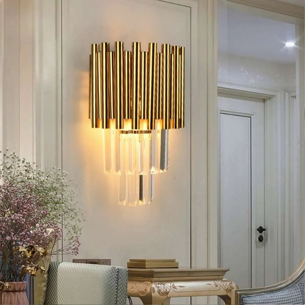 Gold LED Wall Sconce - Illuminate Your Home - Julia M LifeStyles