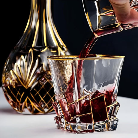 Gold Line Whiskey Glass Set - Julia M LifeStyles