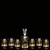 Gold-lined Crystal Glass Whisky Glass Wine Set drinkware sets Julia M Home & Kitchen   