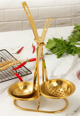 Gold Plated Stainless Steel Hot Pot Ladle & Soup Spoon - Julia M LifeStyles