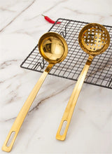 Gold Plated Stainless Steel Hot Pot Ladle & Soup Spoon - Julia M LifeStyles