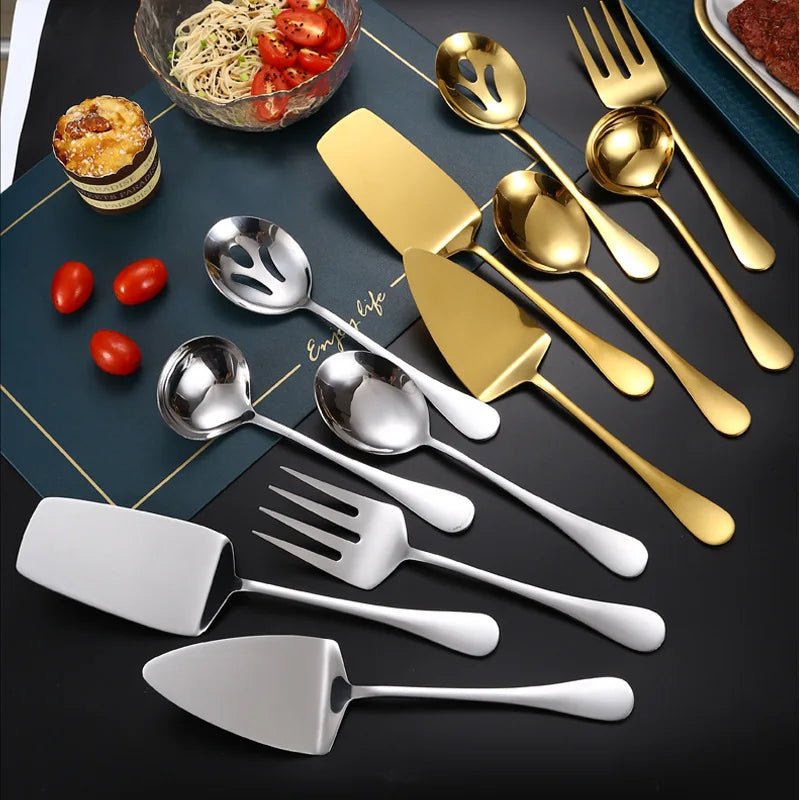 Gold Stainless Steel Korean Tableware Set 🍲🥄🍴 - Julia M LifeStyles