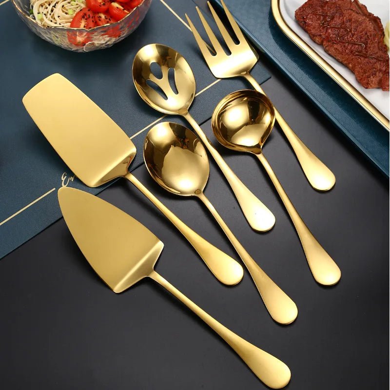 Gold Stainless Steel Korean Tableware Set 🍲🥄🍴 - Julia M LifeStyles