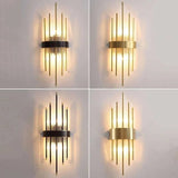 Gold/Black Modern Crystal Wall Lamp - Julia M LifeStyles