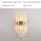 Gold/Black Modern Crystal Wall Lamp - Julia M LifeStyles