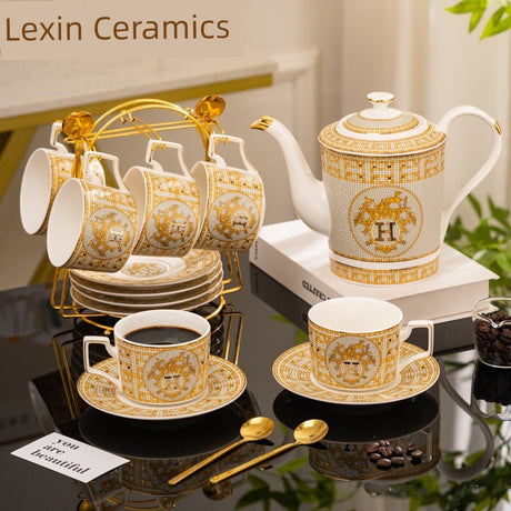 Golden Accessible Luxury British Afternoon Tea Exquisite Coffee Cup - Julia M LifeStyles