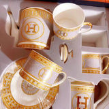 Golden Accessible Luxury British Afternoon Tea Exquisite Coffee Cup - Julia M LifeStyles