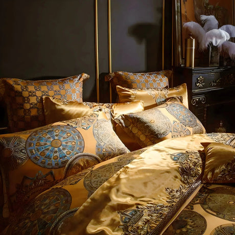 Golden Baroque Luxe Bedding Set - Julia M LifeStyles