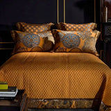 Golden Baroque Luxe Bedding Set Quilts and Blankets Julia M Home & Kitchen   