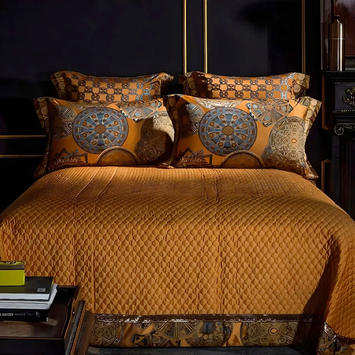 Golden Baroque Luxe Bedding Set - Julia M LifeStyles