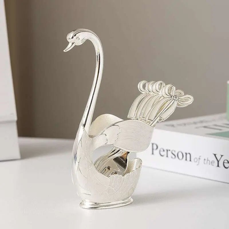 Golden Cute Swan Fruit Fork Set - Julia M LifeStyles