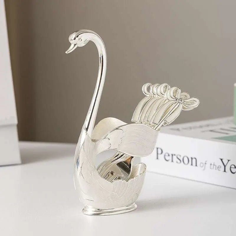 Golden Cute Swan Fruit Fork Set - Julia M LifeStyles