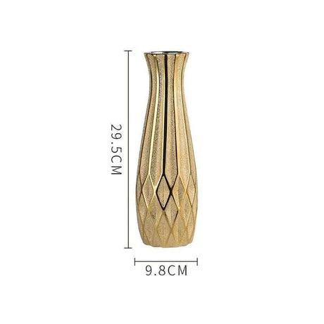 Golden Elegance Ceramic Vase - Julia M LifeStyles