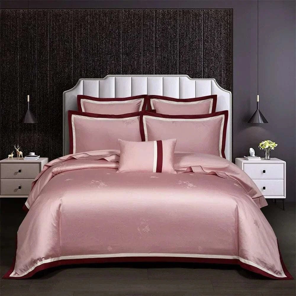 Golden Jacquard Egyptian Cotton Duvet Set - Julia M LifeStyles