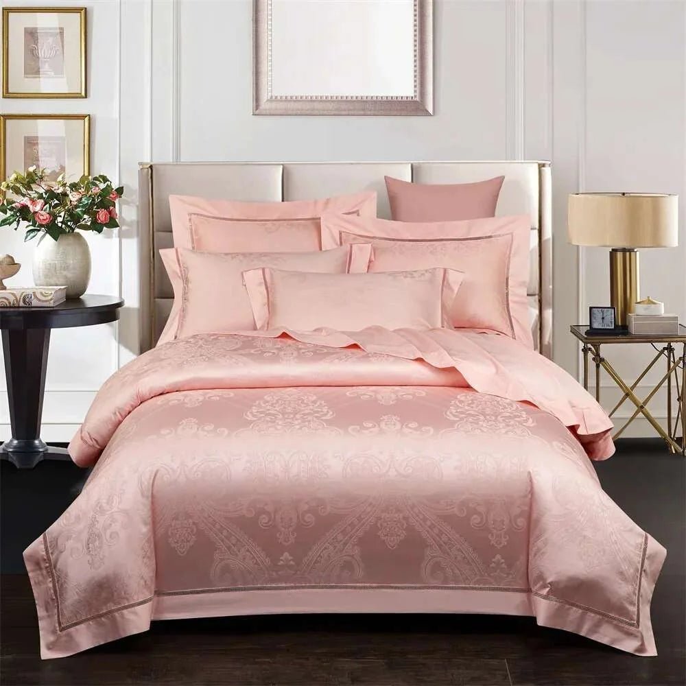 Golden Jacquard Egyptian Cotton Duvet Set - Julia M LifeStyles