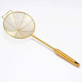 Golden Stainless Steel Skimmer Strainer - Kitchen Tools - Julia M LifeStyles