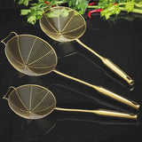 Golden Stainless Steel Skimmer Strainer - Kitchen Tools - Julia M LifeStyles