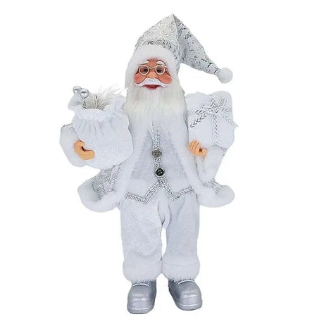 Golden Standing Santa Claus Doll With Gift Bags Christmas Decor - Julia M LifeStyles