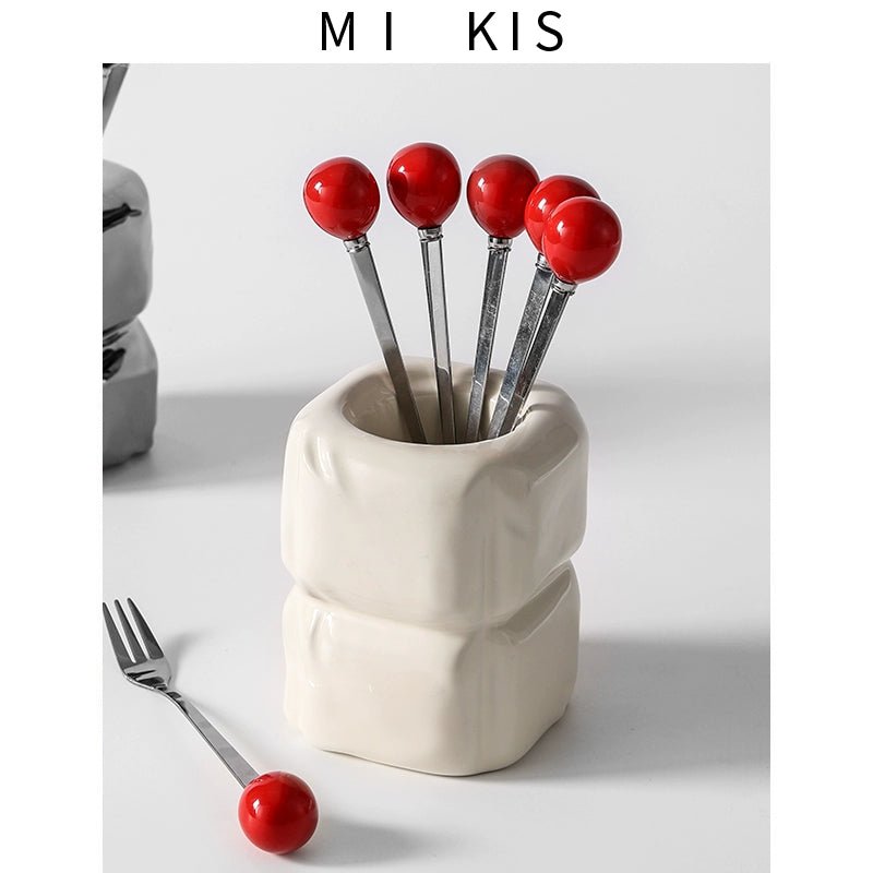 Good-looking Accessible Luxury Dessert Storage Tank Fruit Fork - Julia M LifeStyles