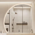 Half Moon Led Mirror for Bathroom, Semicircl Backlit Frameless Vanity Mirror with Lights,Dimmable Anti-Fog Smart Mirror - Julia M LifeStyles