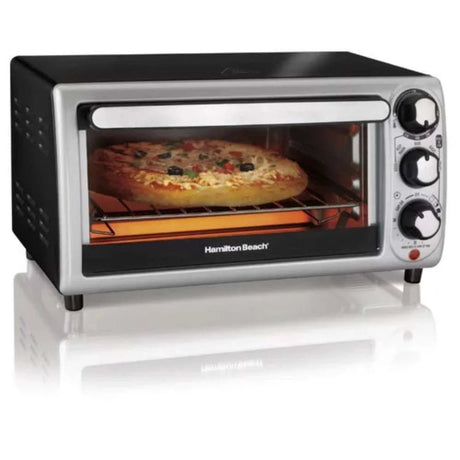 Hamilton Beach 4 Slice Toaster Oven, Silver - Julia M LifeStyles