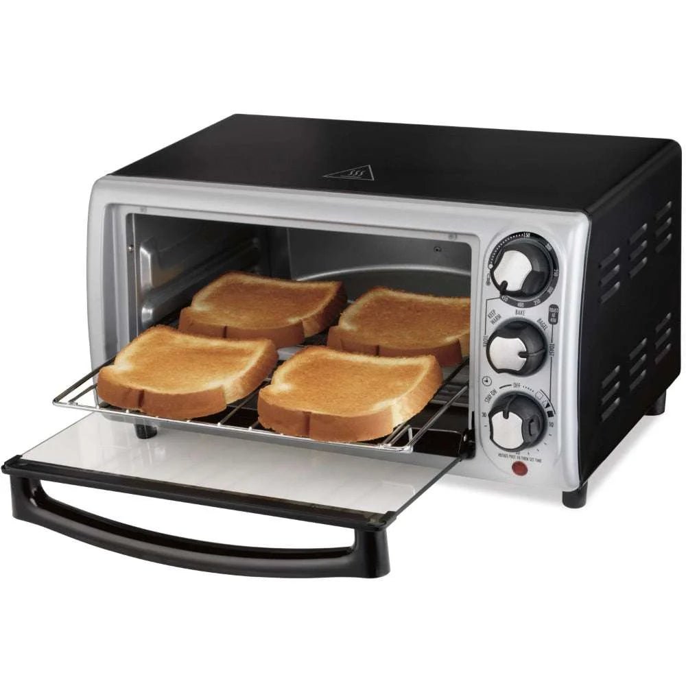 Hamilton Beach 4 Slice Toaster Oven, Silver - Julia M LifeStyles