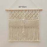 Hand - Woven Cotton Rope Tapestry with Dried Flower Pocket - Julia M LifeStyles