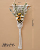 Hand - Woven Cotton Rope Tapestry with Dried Flower Pocket - Julia M LifeStyles