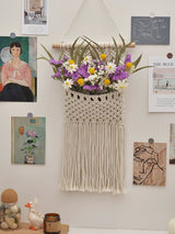 Hand - Woven Cotton Rope Tapestry with Dried Flower Pocket - Julia M LifeStyles