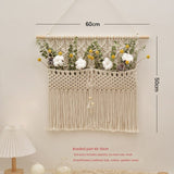 Hand - Woven Cotton Rope Tapestry with Dried Flower Pocket - Julia M LifeStyles