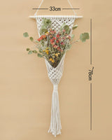 Hand - Woven Cotton Rope Tapestry with Dried Flower Pocket - Julia M LifeStyles