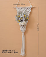 Hand - Woven Cotton Rope Tapestry with Dried Flower Pocket - Julia M LifeStyles