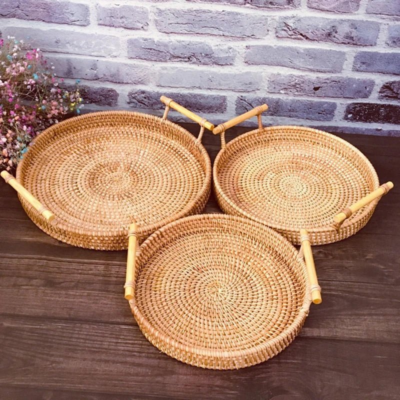 Hand - Woven Rattan Bread Storage Basket 🍞 - Julia M LifeStyles