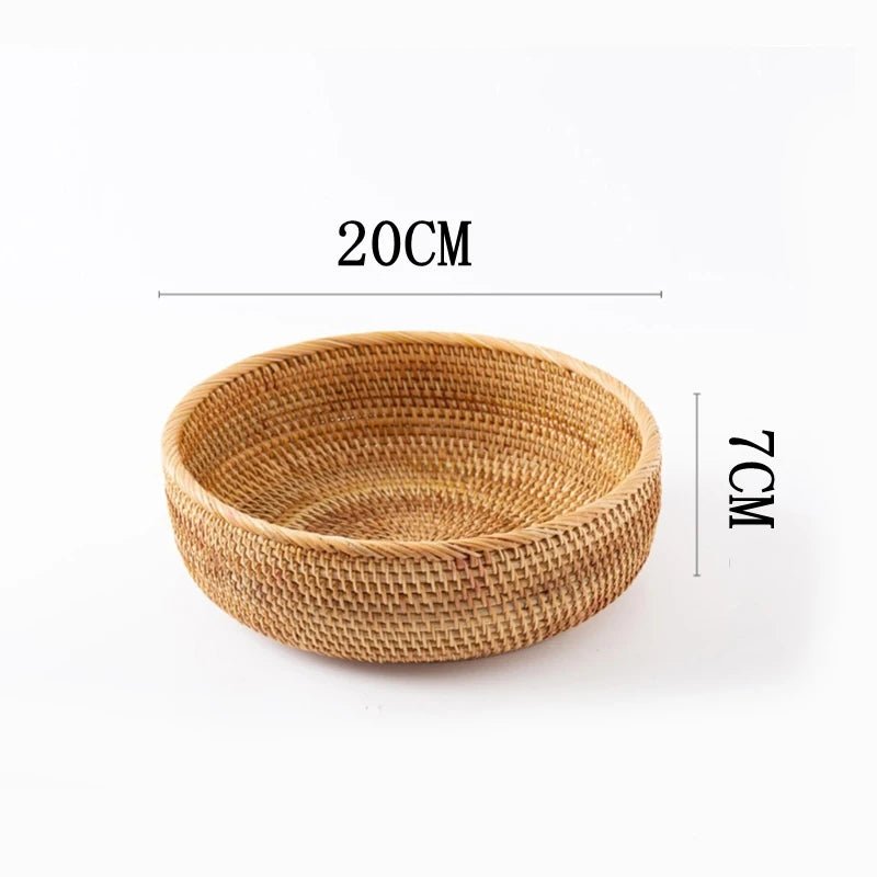 Hand-Woven Rattan Bread Storage Basket 🍞 - Julia M LifeStyles