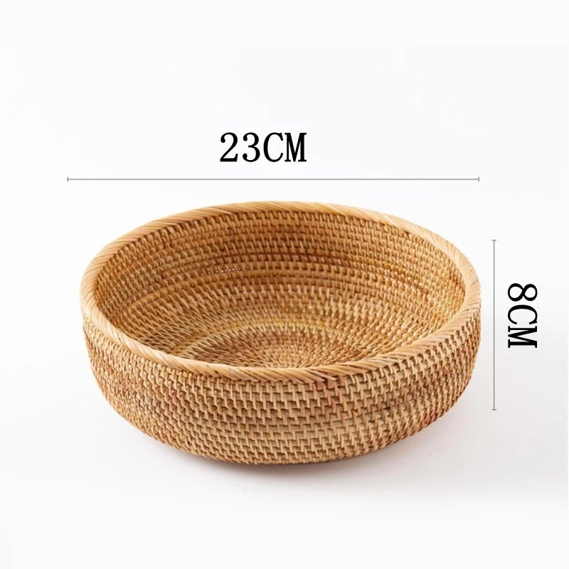 Hand - Woven Rattan Bread Storage Basket 🍞 - Julia M LifeStyles