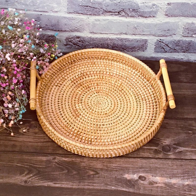 Hand-Woven Rattan Bread Storage Basket 🍞 - Julia M LifeStyles